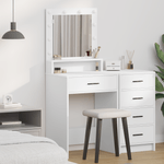 Casa si Gradina - Mobilier - Comode si corpuri - Masute de toaleta - Masa de toaleta cu lumini LED, alb, 50x41x135 cm - Infinity.ro