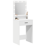 Casa si Gradina - Mobilier - Comode si corpuri - Masute de toaleta - Masa de toaleta cu lumini LED, alb, 50x41x135 cm - Infinity.ro
