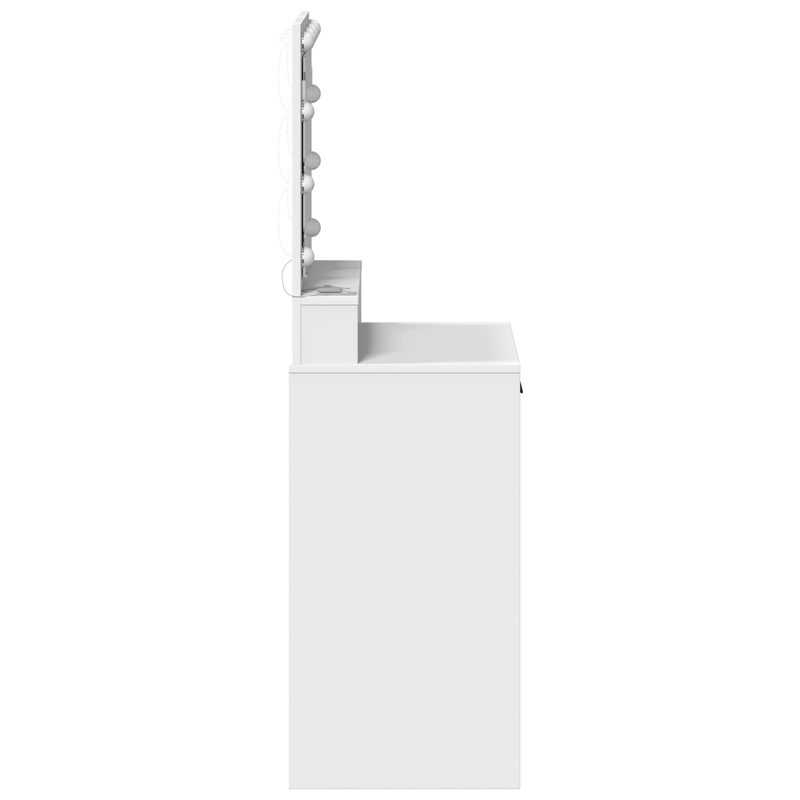 Casa si Gradina - Mobilier - Comode si corpuri - Masute de toaleta - Masa de toaleta cu lumini LED, alb, 50x41x135 cm - Infinity.ro