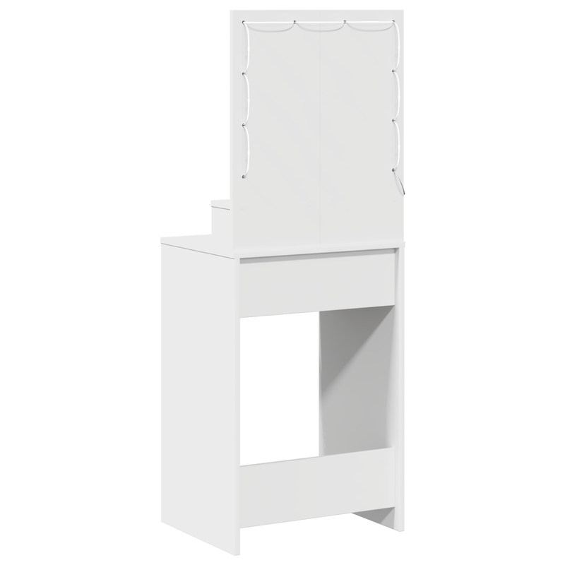 Casa si Gradina - Mobilier - Comode si corpuri - Masute de toaleta - Masa de toaleta cu lumini LED, alb, 50x41x135 cm - Infinity.ro