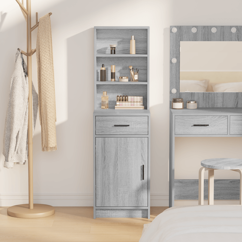 Casa si Gradina - Mobilier - Comode si corpuri - Corpuri bucatarie - Dulap inalt, gri sonoma, 40x41x135 cm, lemn prelucrat - Infinity.ro