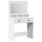 Casa si Gradina - Mobilier - Comode si corpuri - Masute de toaleta - Masa de toaleta cu lumini LED, alb, 79x41x135 cm - Infinity.ro