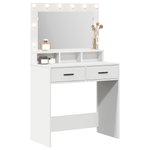 Casa si Gradina - Mobilier - Comode si corpuri - Masute de toaleta - Masa de toaleta cu lumini LED, alb, 79x41x135 cm - Infinity.ro