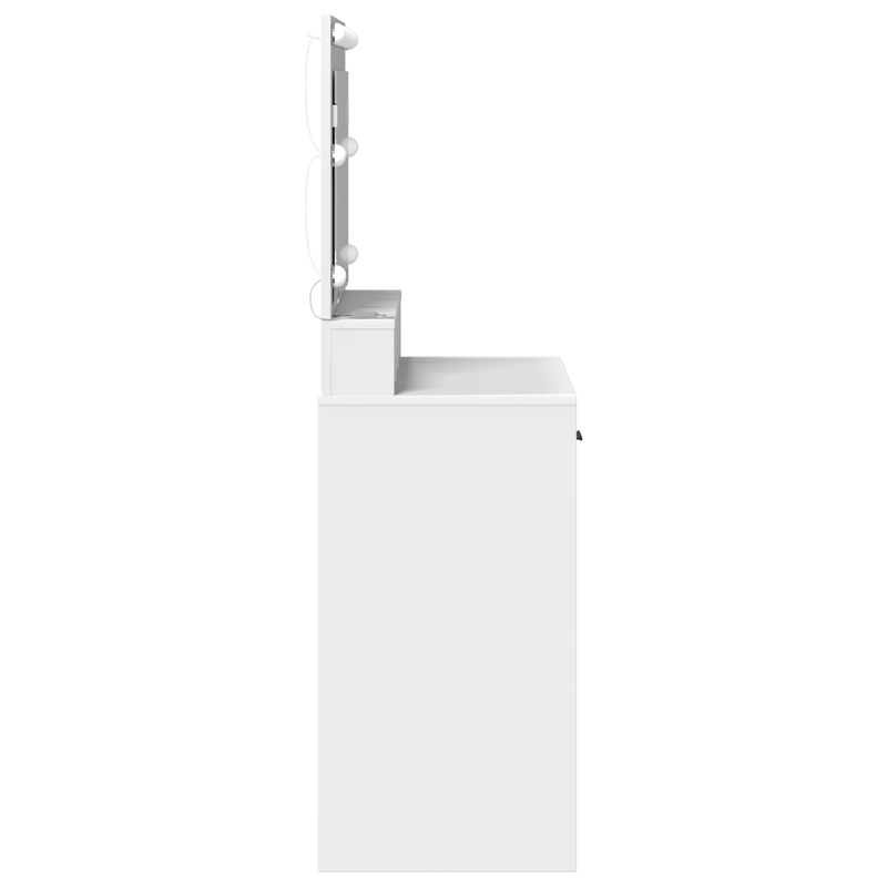 Casa si Gradina - Mobilier - Comode si corpuri - Masute de toaleta - Masa de toaleta cu lumini LED, alb, 79x41x135 cm - Infinity.ro
