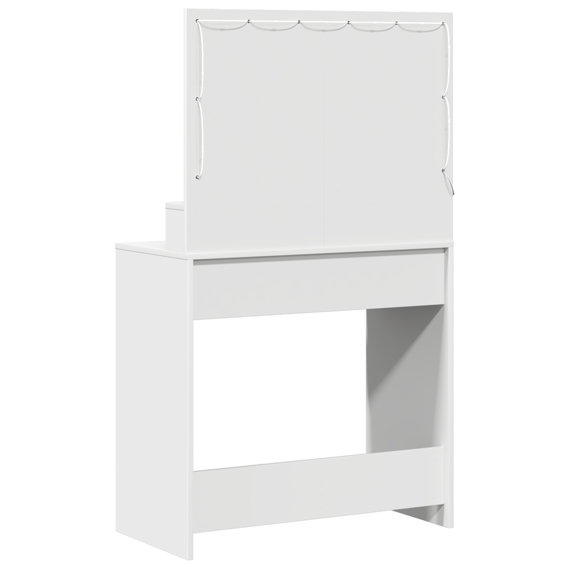 Casa si Gradina - Mobilier - Comode si corpuri - Masute de toaleta - Masa de toaleta cu lumini LED, alb, 79x41x135 cm - Infinity.ro