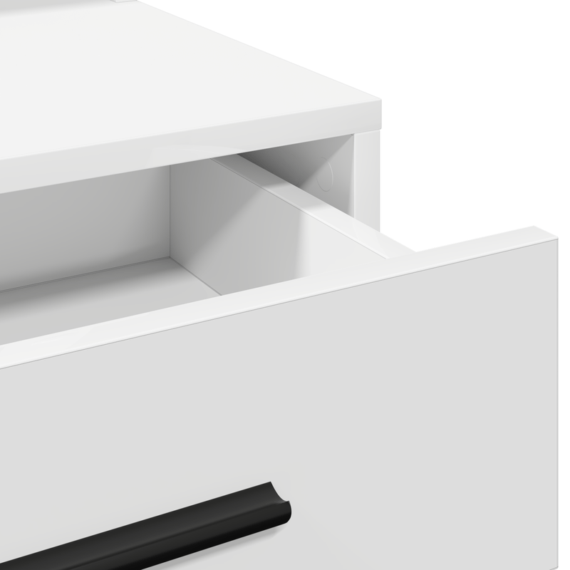 Casa si Gradina - Mobilier - Comode si corpuri - Masute de toaleta - Masa de toaleta cu lumini LED, alb, 79x41x135 cm - Infinity.ro