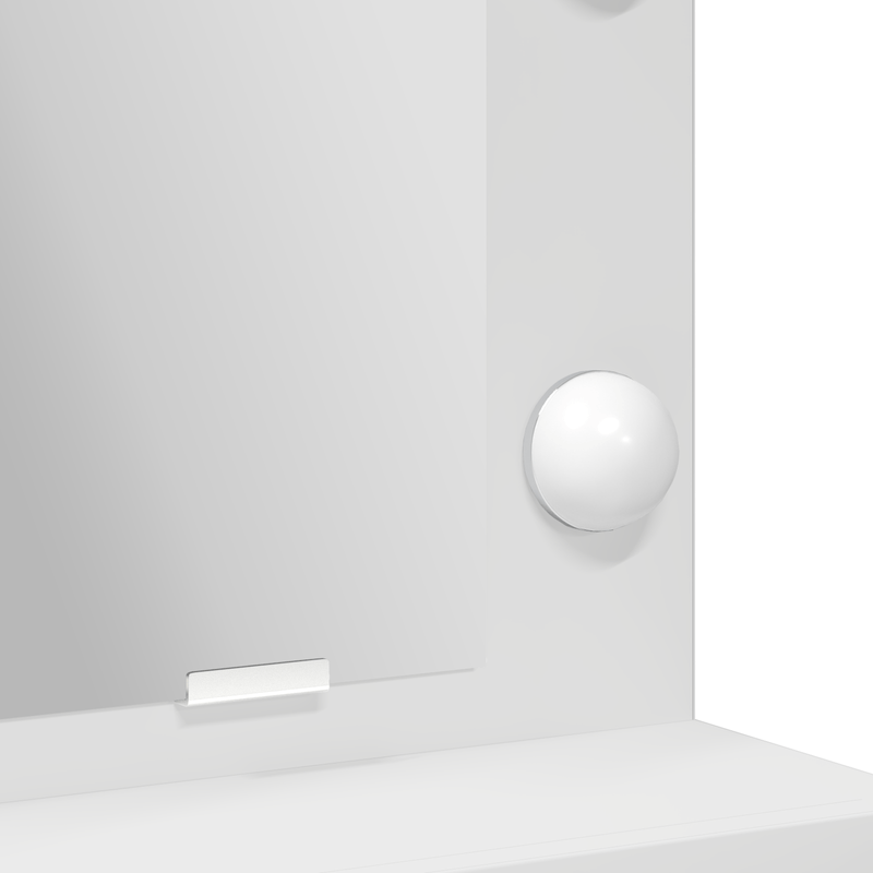 Casa si Gradina - Mobilier - Comode si corpuri - Masute de toaleta - Masa de toaleta cu lumini LED, alb, 79x41x135 cm - Infinity.ro