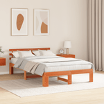 Casa si Gradina - Mobilier - Paturi si accesorii - Paturi - Cadru de pat din lemn de pin Maro cerat Lemn masiv 120 x 200 cm - Infinity.ro