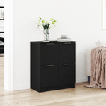 Casa si Gradina - Mobilier - Comode si corpuri - Comode - Bufet Negru din Stejar - 60 x 30 x 70 cm - Fabricat din Lemn Prelucrat - Infinity.ro