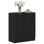 Casa si Gradina - Mobilier - Comode si corpuri - Comode - Bufet Negru din Stejar - 60 x 30 x 70 cm - Fabricat din Lemn Prelucrat - Infinity.ro