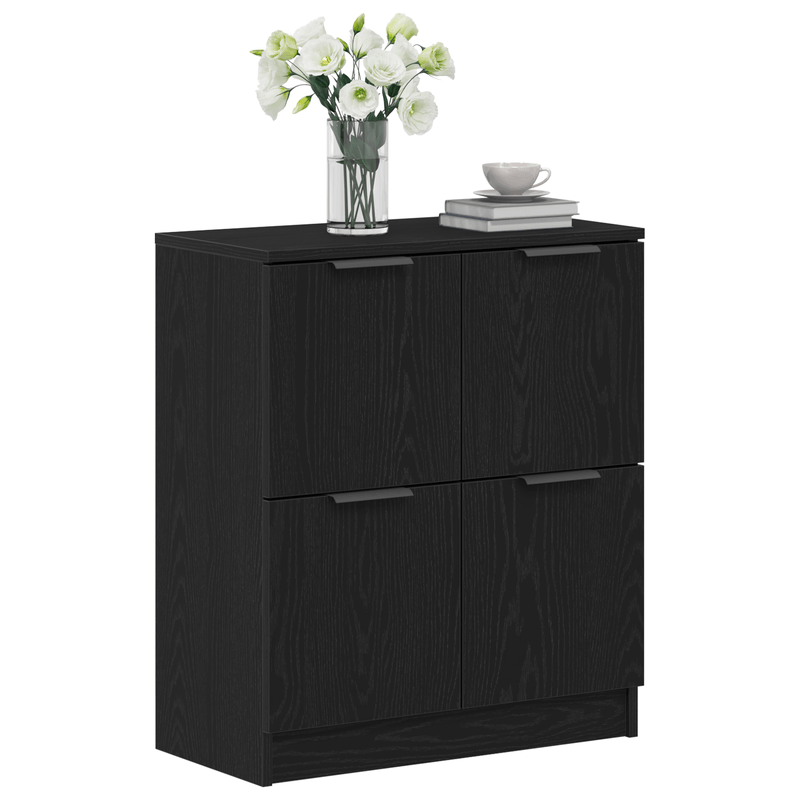 Casa si Gradina - Mobilier - Comode si corpuri - Comode - Bufet Negru din Stejar - 60 x 30 x 70 cm - Fabricat din Lemn Prelucrat - Infinity.ro