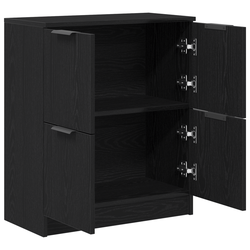 Casa si Gradina - Mobilier - Comode si corpuri - Comode - Bufet Negru din Stejar - 60 x 30 x 70 cm - Fabricat din Lemn Prelucrat - Infinity.ro