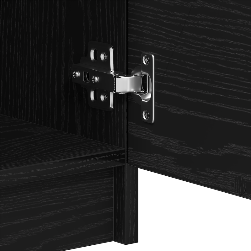Casa si Gradina - Mobilier - Comode si corpuri - Comode - Bufet Negru din Stejar - 60 x 30 x 70 cm - Fabricat din Lemn Prelucrat - Infinity.ro