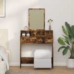 Casa si Gradina - Mobilier - Comode si corpuri - Masute de toaleta - Masa de toaleta cu sertare, stejar fumuriu, 79x41x140 cm - Infinity.ro