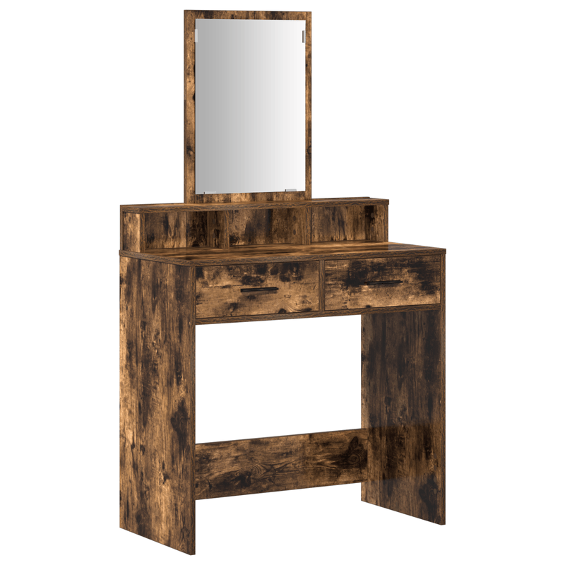 Casa si Gradina - Mobilier - Comode si corpuri - Masute de toaleta - Masa de toaleta cu sertare, stejar fumuriu, 79x41x140 cm - Infinity.ro