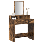 Casa si Gradina - Mobilier - Comode si corpuri - Masute de toaleta - Masa de toaleta cu sertare, stejar fumuriu, 79x41x140 cm - Infinity.ro