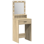 Casa si Gradina - Mobilier - Comode si corpuri - Masute de toaleta - Masa de cosmetica cu lumini LED, stejar sonoma, 50x41x135 cm - Infinity.ro
