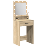 Casa si Gradina - Mobilier - Comode si corpuri - Masute de toaleta - Masa de cosmetica cu lumini LED, stejar sonoma, 50x41x135 cm - Infinity.ro