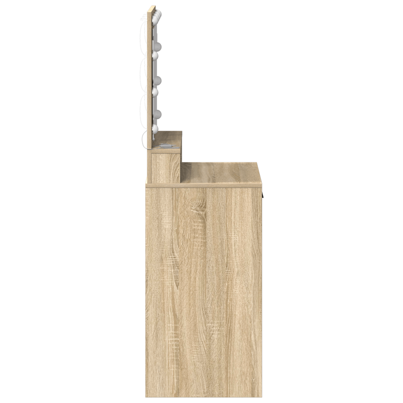 Casa si Gradina - Mobilier - Comode si corpuri - Masute de toaleta - Masa de cosmetica cu lumini LED, stejar sonoma, 50x41x135 cm - Infinity.ro