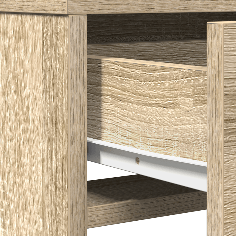 Casa si Gradina - Mobilier - Comode si corpuri - Masute de toaleta - Masa de cosmetica cu lumini LED, stejar sonoma, 50x41x135 cm - Infinity.ro