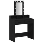 Casa si Gradina - Mobilier - Comode si corpuri - Masute de toaleta - Masa de toaleta cu LED, stejar negru, 79x41x140 cm - Infinity.ro