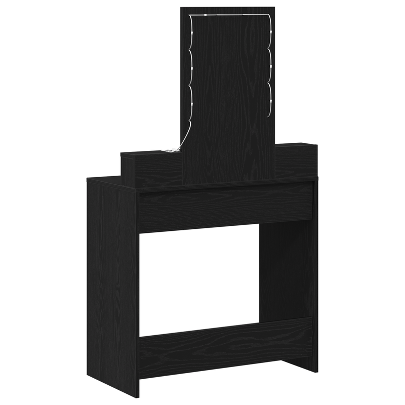 Casa si Gradina - Mobilier - Comode si corpuri - Masute de toaleta - Masa de toaleta cu LED, stejar negru, 79x41x140 cm - Infinity.ro