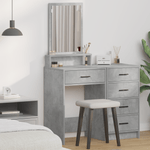 Casa si Gradina - Mobilier - Comode si corpuri - Masute de toaleta - Masa de toaleta cu sertare, gri beton, 50x41x135 cm - Infinity.ro