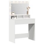 Casa si Gradina - Mobilier - Comode si corpuri - Masute de toaleta - Masa de toaleta cu lumini LED, alb, 79x41x135 cm - Infinity.ro