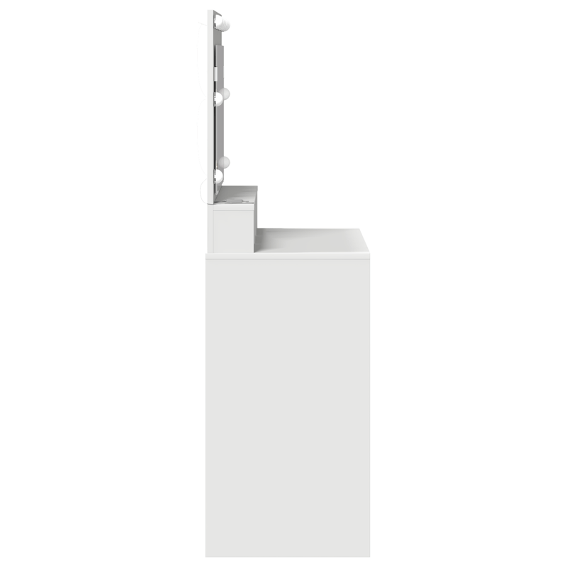 Casa si Gradina - Mobilier - Comode si corpuri - Masute de toaleta - Masa de toaleta cu lumini LED, alb, 79x41x135 cm - Infinity.ro