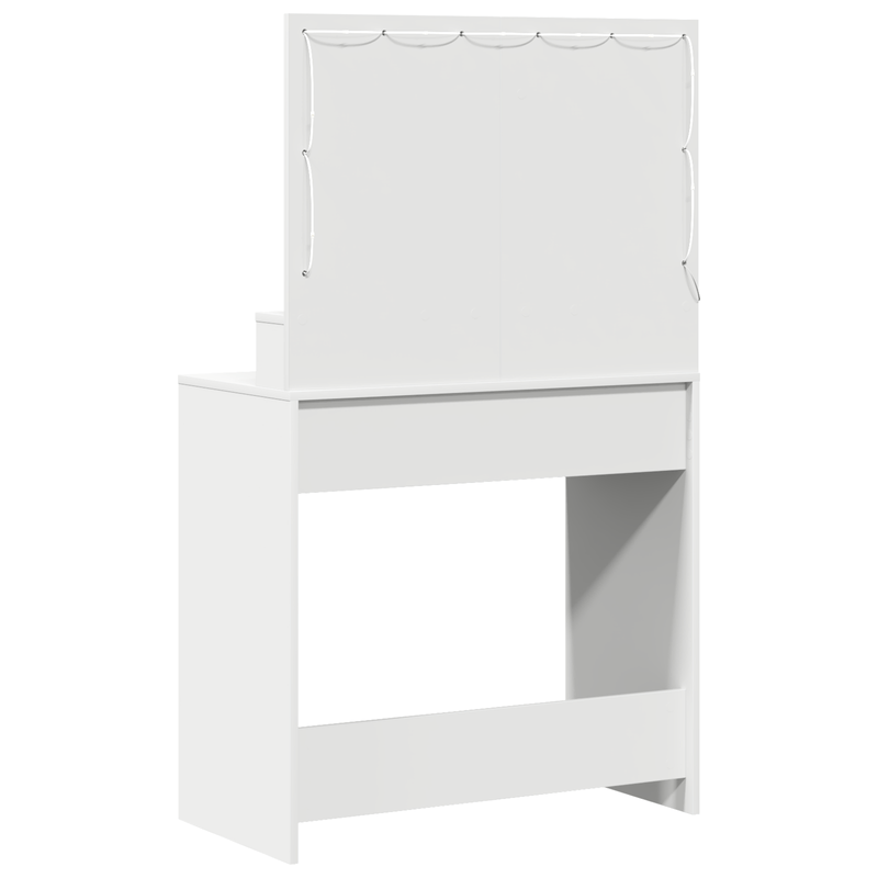 Casa si Gradina - Mobilier - Comode si corpuri - Masute de toaleta - Masa de toaleta cu lumini LED, alb, 79x41x135 cm - Infinity.ro
