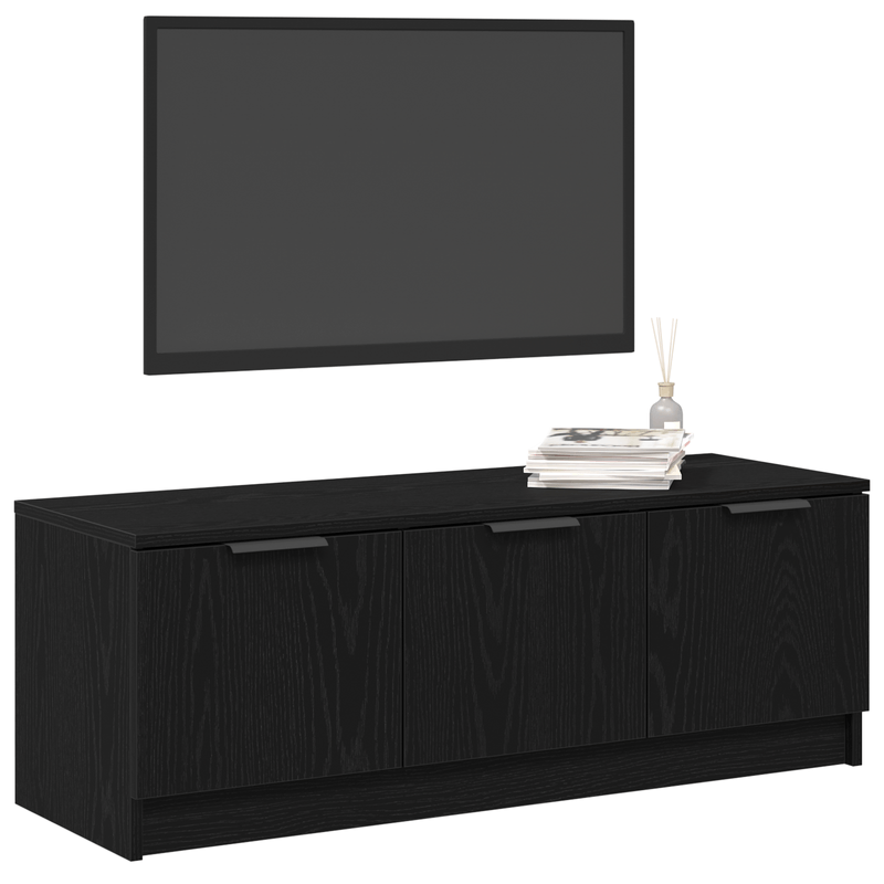 Casa si Gradina - Mobilier - Comode si corpuri - Comode - Dulap TV, stejar negru, 102x35x36,5 cm, lemn prelucrat - Infinity.ro