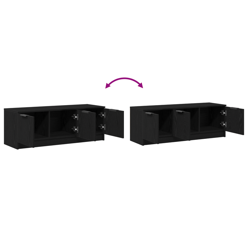 Casa si Gradina - Mobilier - Comode si corpuri - Comode - Dulap TV, stejar negru, 102x35x36,5 cm, lemn prelucrat - Infinity.ro