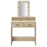 Casa si Gradina - Mobilier - Comode si corpuri - Masute de toaleta - Masa de toaleta cu LED, stejar sonoma, 79x41x140 cm - Infinity.ro