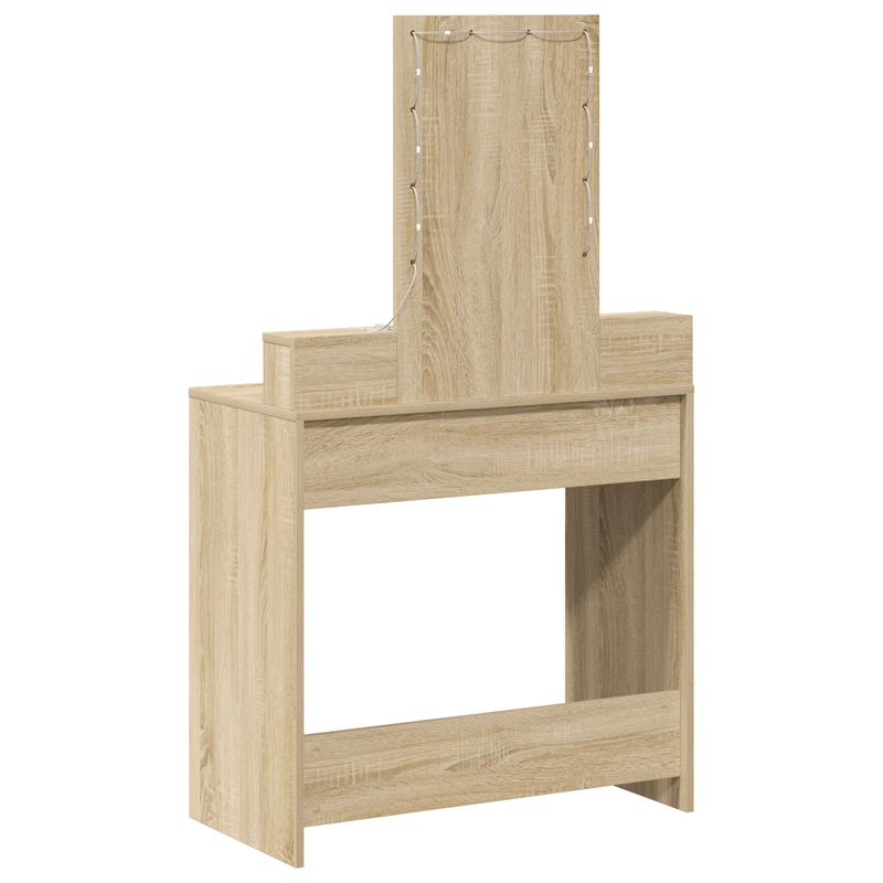 Casa si Gradina - Mobilier - Comode si corpuri - Masute de toaleta - Masa de toaleta cu LED, stejar sonoma, 79x41x140 cm - Infinity.ro