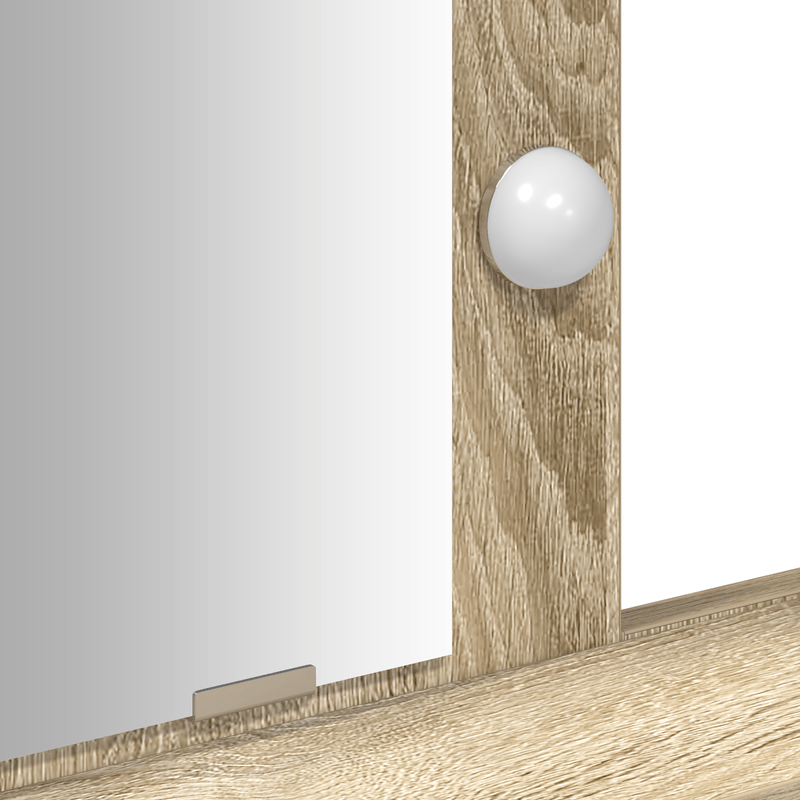Casa si Gradina - Mobilier - Comode si corpuri - Masute de toaleta - Masa de toaleta cu LED, stejar sonoma, 79x41x140 cm - Infinity.ro