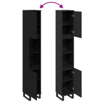 Casa si Gradina - Mobilier - Mobilier baie - Corpuri baie - Dulap de baie, stejar negru, 30x30x190 cm, lemn prelucrat - Infinity.ro