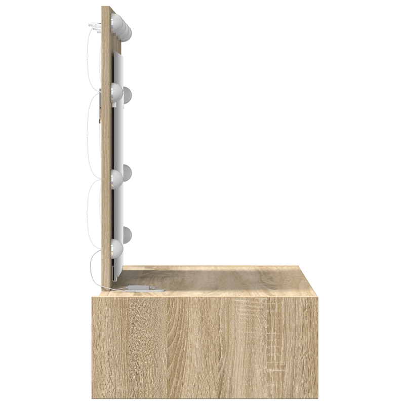 Casa si Gradina - Mobilier - Comode si corpuri - Masute de toaleta - Masa de toaleta suspendata cu LED, stejar sonoma - Infinity.ro