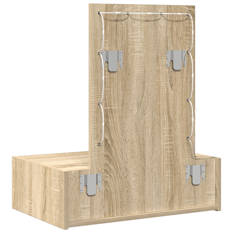 Casa si Gradina - Mobilier - Comode si corpuri - Masute de toaleta - Masa de toaleta suspendata cu LED, stejar sonoma - Infinity.ro