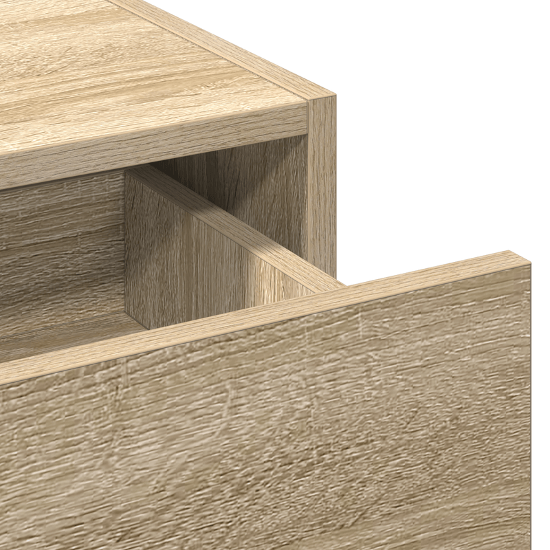 Casa si Gradina - Mobilier - Comode si corpuri - Masute de toaleta - Masa de toaleta suspendata cu LED, stejar sonoma - Infinity.ro