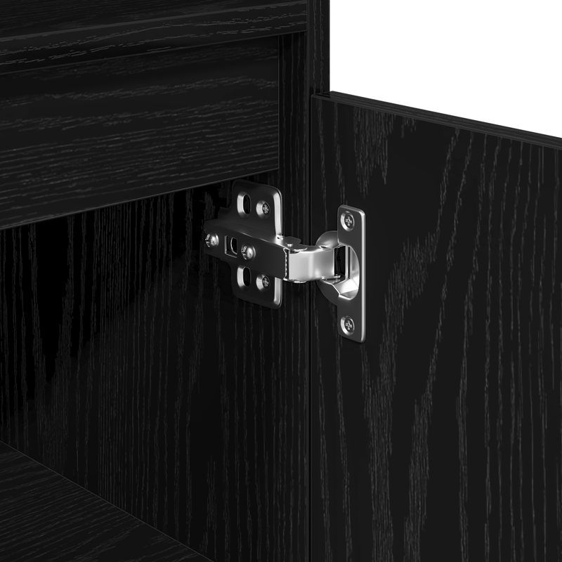 Casa si Gradina - Mobilier - Mobilier baie - Comode baie - Dulap de baie, stejar negru, 30x30x190 cm, lemn prelucrat - Infinity.ro
