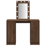 Casa si Gradina - Mobilier - Comode si corpuri - Masute de toaleta - Masa de toaleta cu LED, stejar maro, 102x33x135 cm - Infinity.ro