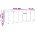 Casa si Gradina - Mobilier - Dulapuri si sifoniere - Dulapuri - Dulap pentru discuri, stejar negru 100x38x48 cm lemn prelucrat - Infinity.ro