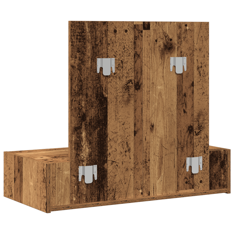 Casa si Gradina - Mobilier - Comode si corpuri - Masute de toaleta - Masa de toaleta suspendata, lemn vechi, 83x40x70 cm - Infinity.ro