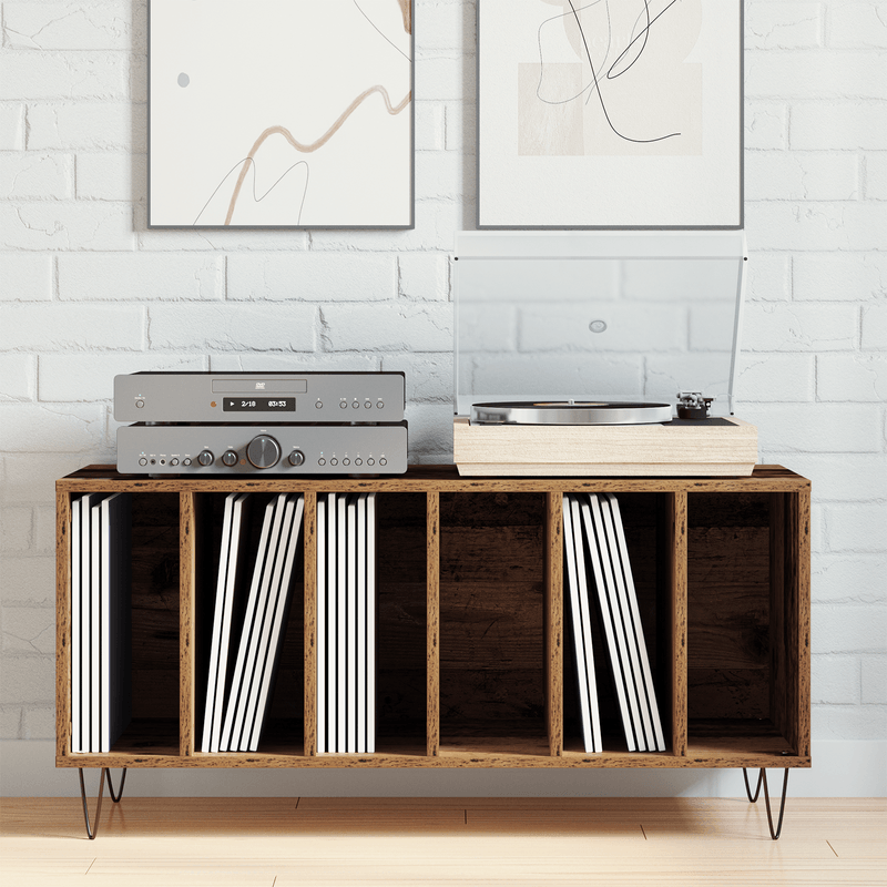 Casa si Gradina - Mobilier - Dulapuri si sifoniere - Dulapuri - Dulap de discuri, stejar artizanal 100x38x48 cm lemn prelucrat - Infinity.ro