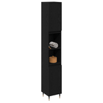 Casa si Gradina - Mobilier - Seturi de mobilier - Seturi baie - Dulap de baie, stejar negru, 30x30x190 cm, lemn prelucrat - Infinity.ro