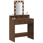 Casa si Gradina - Mobilier - Comode si corpuri - Masute de toaleta - Masa de cosmetica cu LED, stejar maro, 79x41x140 cm - Infinity.ro