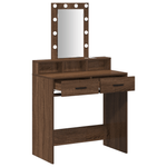 Casa si Gradina - Mobilier - Comode si corpuri - Masute de toaleta - Masa de cosmetica cu LED, stejar maro, 79x41x140 cm - Infinity.ro