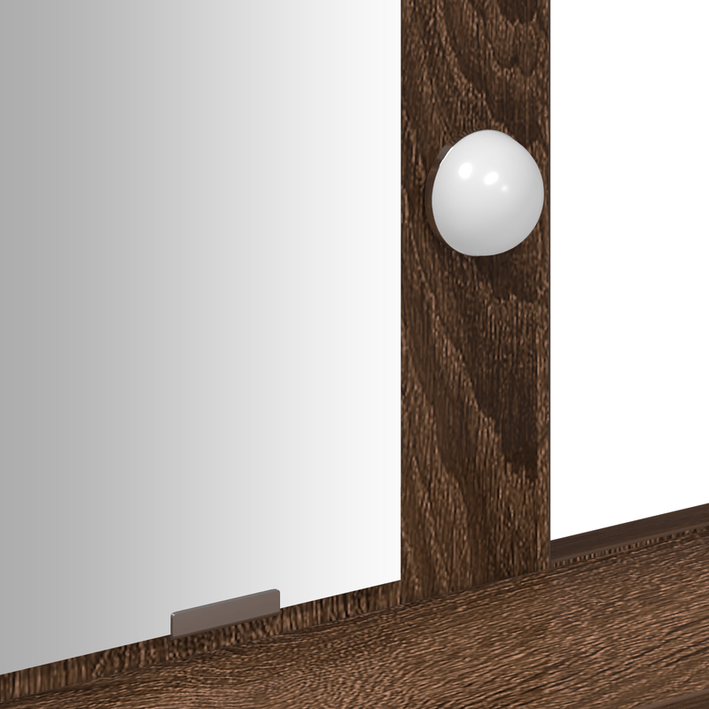 Casa si Gradina - Mobilier - Comode si corpuri - Masute de toaleta - Masa de cosmetica cu LED, stejar maro, 79x41x140 cm - Infinity.ro