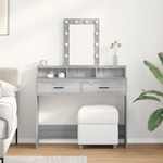 Casa si Gradina - Mobilier - Comode si corpuri - Masute de toaleta - Masa de toaleta  cu lumini LED Gri Sonoma 100x41x140 cm - Infinity.ro
