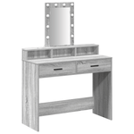 Casa si Gradina - Mobilier - Comode si corpuri - Masute de toaleta - Masa de toaleta  cu lumini LED Gri Sonoma 100x41x140 cm - Infinity.ro